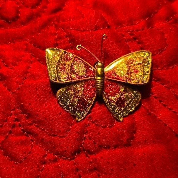 Vintage sparkle butterfly brooch - Picture 2 of 7